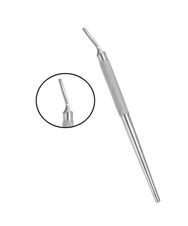 Round Scalpel Handle Angled Long # 7 | Precision Surgical Blade Holder