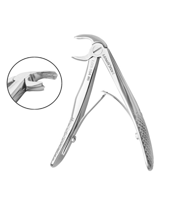 Baby Extracting Forceps English Pattern Klein #6 Pedodontic Lower Molars, Spring Handle