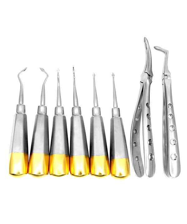 SPADE ROOT TIP KIT, 6 ELEVATORS AND 2 ROOT FORCEPS