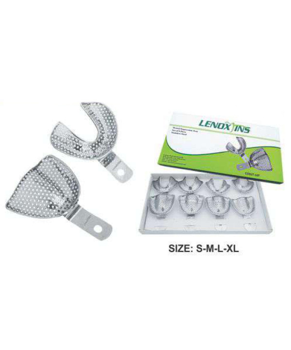 Impression Trays Edentulous Perforated Set of 8