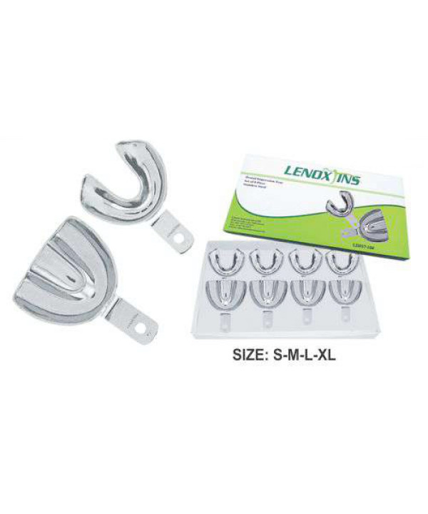Impression Trays dentulous Non-perforated Set of 8