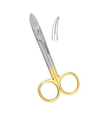 Crown Scissors Beebee 11cm Saw edge, Curved TC