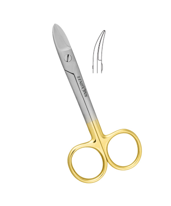 Crown Scissors Beebee 11cm Saw edge, Curved TC