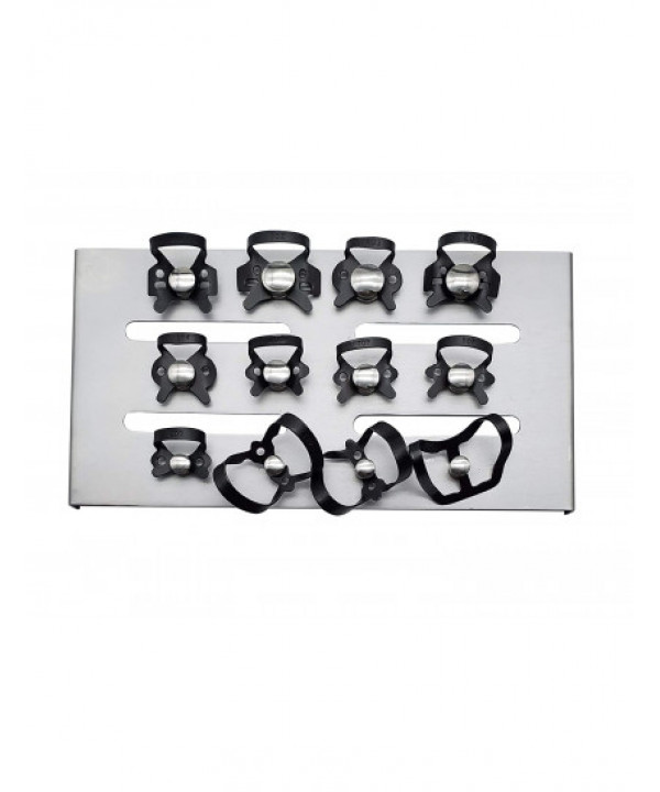 Black Rubber Dam Clamps Kit 12PCS