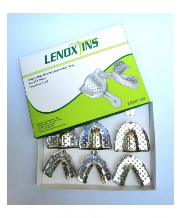 Impression Trays Dentulous Perforated Set of 6