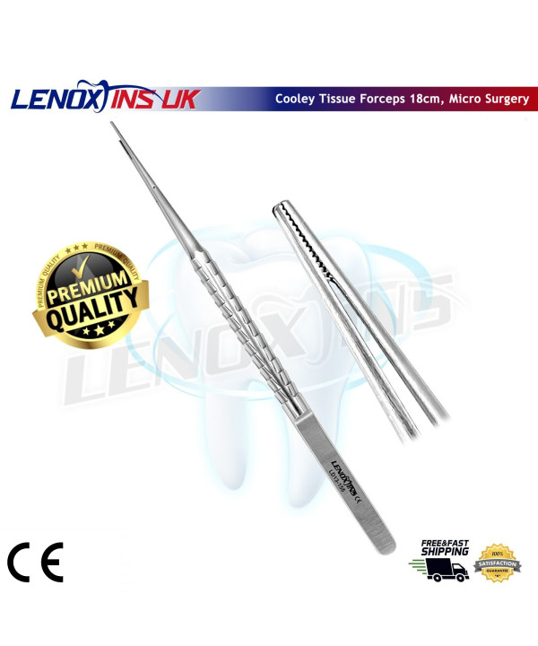 Cooley Tissue Forceps 18cm EGR HANDLE