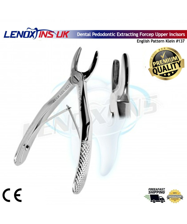 Baby Extracting Forceps English Pattern Klein 137 Pedodontic, Upper Incisors Spring handle