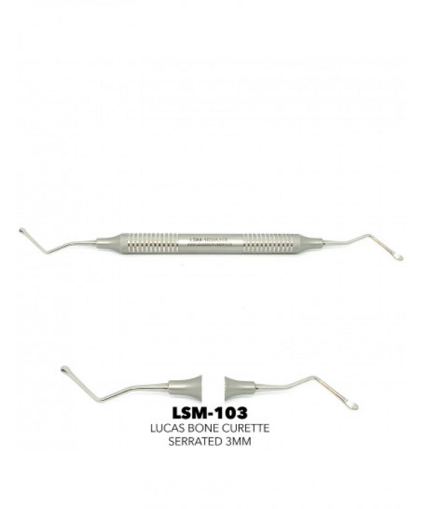Lucas Bone Curettes Serrated 3MM